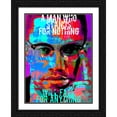 thumbnail image 2 of Stephen Chambers 15x18 Black Ornate Wood Framed With Double Matting Wall Art Titled - Malcolm X, 2 of 6