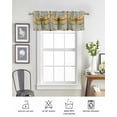 thumbnail image 6 of Vintage Dragonfly Curtain Valance for Windows/Living Room/Kitchen/Bathroom/Café, Short Rod Pocket Tier Curtain Window Treatment Panel Retro Abstract Oil Painting Topper Curtain 42''x18'', 6 of 6