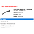 thumbnail image 2 of Right Outer Tie Rod End - Compatible with 2014 - 2019 Kia Soul 2015 2016 2017 2018, 2 of 2