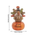 thumbnail image 2 of BallsFHK Turkey Thanksgiving Table Decor Fall Figurine Tabletop Resin Pumpkin Decorations Party Autumn Centerpiece for Home Kitchen Office Harvest Day Decoration 1 Pack, 2 of 2