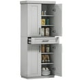 thumbnail image 1 of HOMCOM Modern Kitchen Pantry with Shelves, Grey, 1 of 10