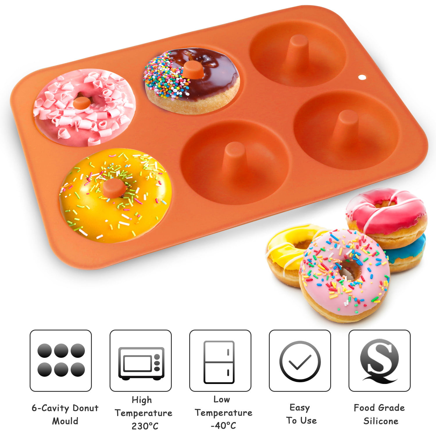 12-Cup Cake Baking Tray Silicone Mousse Doughnut Baking Mould Pan Heart Star 