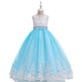 thumbnail image 3 of Robe de Princesse pour Filles Enfants Filles Dentelle Tulle Smoking Princesse Robe de Concours Fête Mariage Longue Robe, 3 of 8