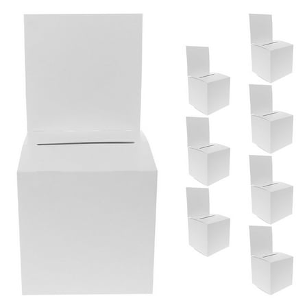 HEMOTON 8 Pcs Raffles Ballot Box Work 30.00X15.00X15.00CM White