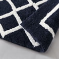 thumbnail image 2 of Reversible High Pile Tufted Microfiber Bath Rug Navy, 2 of 5
