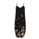 thumbnail image 4 of ICHUANYI Clearance Women's Summer Comfortable Fashion Casual Sleeveless V-Neck Printed Slim Dress(Black, M) ICHUANYI WER2023081010847, 4 of 4