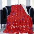 thumbnail image 5 of Anckoeil Independence Day Printed Flannel Blanket Conditioning Blanket Sofa Blanket Nap Conditioning Sheet Blanket Holiday Gift, 5 of 8
