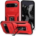 thumbnail image 1 of Funda para GANGXUN Google Pixel 9 Pro XL - Soporte metálico, Función magnética, Rojo, 1 of 5