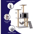 thumbnail image 3 of Torre para Gato 1.25 M Bluelander con Juguete Colgante y Rascador, Gimnasio para Gatos Interior, 3 of 6