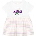 thumbnail image 3 of Inktastic Nola Mardi Gras Crayfish in Purple Girls Baby Dress, 3 of 5