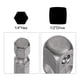 thumbnail image 4 of Juego de accesorios de enchufe Uxcell, adaptador de impacto de enchufe profundo de 24 mm con vástago hexagonal de 1/4" y transmisión de 1/2", 4 of 5