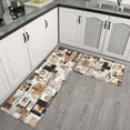 thumbnail image 3 of Coffee Themed Kitchen Rugs and Mats Non-Slip Washable Anti-Fatigue Kitchen Mats 2-Pc Black Kitchen Rug Floor Comfort Mats for Kitchen Sink Front Two-Piece Set, 17x30+17x47 Inches, 3 of 6