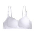 thumbnail image 5 of ALLLIST No Wire Women Bras Full Coverage Unlined Training Soft White Plain Bralette Lingerie for Women Size S-XL, 5 of 5