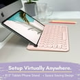 Macally small bluetooth keyboard for tablet and phone multi device