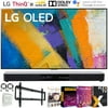 LG OLED65GXPUA 77 inch GX 4K Smart OLED TV with AI ThinQ 2020 Model Bundle with 31 inch Soundbar 2.1 CH, Flat Wall Mount Kit, 6-Outlet Surge Adapter and TV Essentials 2020