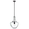 thumbnail image 5 of 1 Light Contemporary Large Bell Shade Pendant Light Fixture with Clear Glass-Chrome Finish-Clear Glass Color Bailey Street Home 147-Bel-2611334, 5 of 10