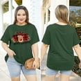 thumbnail image 4 of XCHQRTI Christmas Tree Shirt for Women Plus Size Tshirt Short Sleeve Graphic Top, 4 of 11