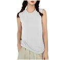 thumbnail image 1 of Timegard Tank Top for Women Round Neck Sleeveless Comfy Solid Color Homewear Casual Soft Tee Shirts, 1 of 3
