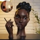 thumbnail image 2 of Compre 2 y obtenga 3 Quemador de incienso con cabeza de mujer negra Soporte de incienso con cabeza de hombre negro Decoración de la habitación de la cabeza Artículos geniales para la decoración del h, 2 of 3