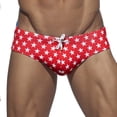 thumbnail image 1 of Wo-Fusoul Swimming Trunks for Men Low Waist Drawstring High Vent Quick Dry Underpants Black, 1 of 3