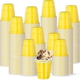 thumbnail image 1 of cssopenss 500 pcs 2 oz Plastic Shot Glasses Yellow Shot Glasses Disposable 2 oz Yellow Party Cups for Drinking Tastings Served Snacks Jello Tastings and Samples, 1 of 7