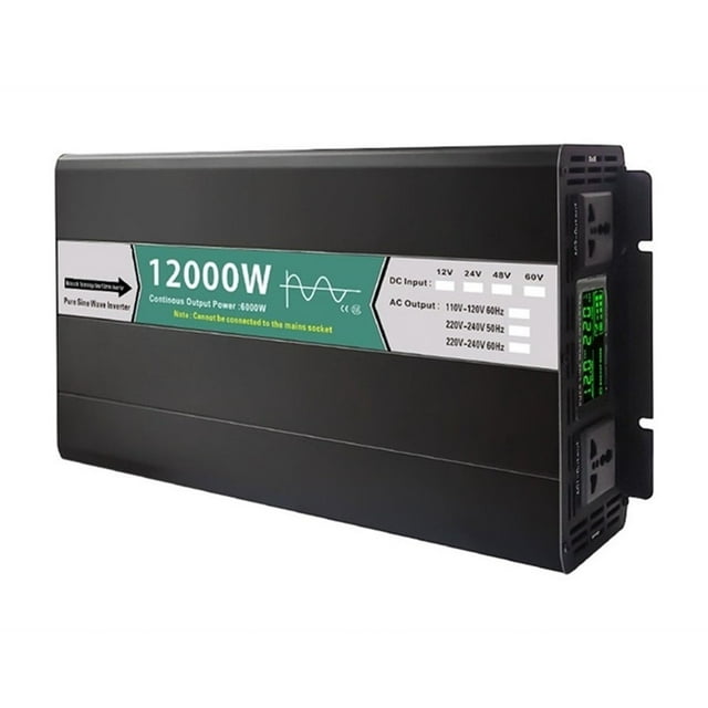 Pure Sine Wave Solar Inverter 12V 24V 48V DC To AC 8000w 12000W Portable Power Bank Converter Remote Controller ,Safety