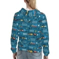 thumbnail image 7 of Daiia Construction Trucks Pattern Women's Fashion Hoodies & Sweatshirts with Kangaroo Pocket Hooded Sweatshirt with Eye-catching Drawstrings-X-Large, 7 of 7