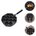 thumbnail image 3 of Takoyaki Maker Meatball Pan Mold Mini Cooker Gadget Kitchen Moulds Omelette Shaper Machine Japanese Grill Cake Tool, 3 of 7