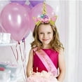 thumbnail image 4 of Unicorn Girls Party Supplies 81-Piece Set by Like2Party - Disposable, Pink, 4 of 8