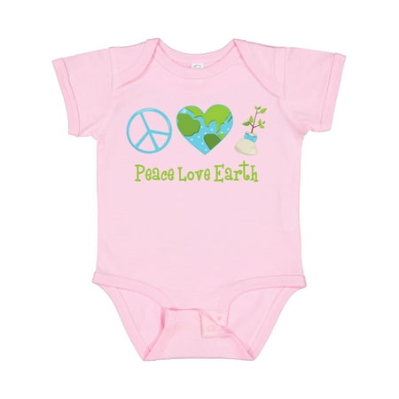 

Inktastic Peace Love Earth Gift Baby Girl Bodysuit