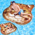 thumbnail image 4 of Giant Inflatable Pool Floats Cat Pool Floaties for Adults Kids Ride-On Pool Toys with Handles Swimming Pool Rafts Lounge Tube Beach Toys Water Slide Summer Water Fun(55x 51 in), 4 of 7