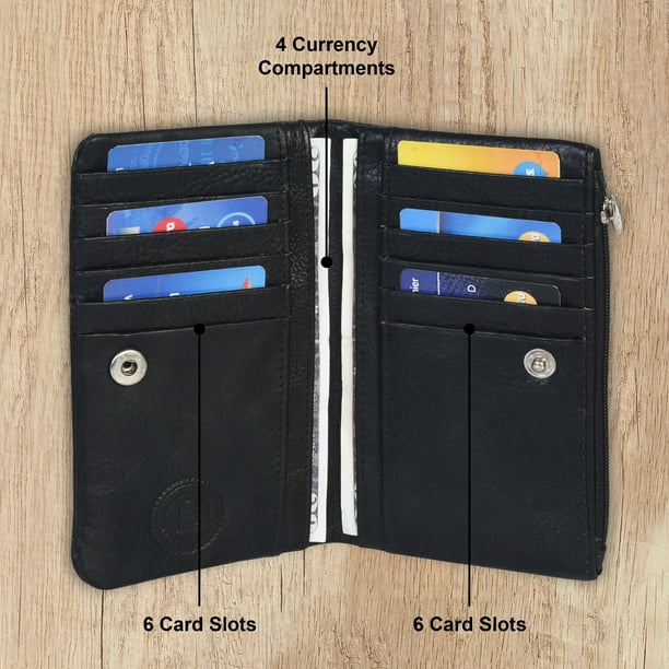 Leatherboss Leatherboss Genuine Leather Slim Compact Clutch Debit Credit Slim Card Holder