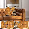 thumbnail image 3 of SWSUSN Set Of 4 For Fall Decor Stripes Pumpkin And Maple Leaves Gnones Outdoor Fall Pillows Decorative Throw Pillows Farmhouse Thanksgiving Decorations Textile Product, 3 of 4