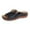 A Black, variant on Wovix House Slipper For Women Artificial Leather Classic Shoes Arch Support Wedge Sandals Comfy Casual Open Toe Daily Wear