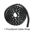 thumbnail image 3 of Spiral Winding Cable Management 3 Meters 9.8ft 28mm Cord Organizer PE Flexible USB Cable Computer Wire, 3 of 5