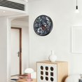 thumbnail image 6 of Voice Activated Clock with Glow Light 12 Inch Large Silent Wall Clock Battery Operated for Home Decor Blue Peonies, 6 of 8