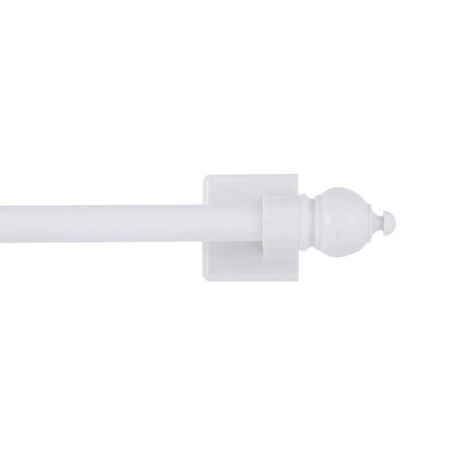 Mainstays Magnetic Window Curtain Rod 16-28" - White