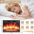 thumbnail image 4 of PAPROOS 70" Fireplace TV Stand for TVs up to 75", Farmhouse Entertainment Center with 23" Electric Fireplace, 2 Drawers, X-Glass Cabinets & Open Shelf, Black and Brown, 4 of 7