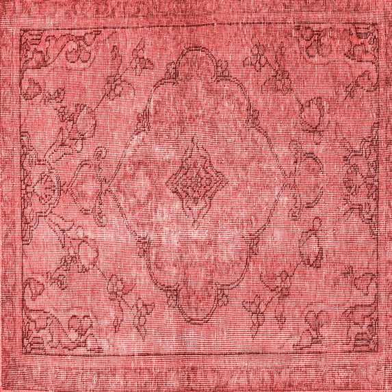 Ahgly Company Indoor Square Persian Red Traditional Area Rugs, 5' Square