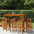 thumbnail image 1 of vidaXL Bar Stools 8 pcs Solid Wood Acacia, 1 of 3