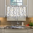 2 Pieces Tier Curtain for Kitchen and Bathroom- 27x24inch Small Floral ...