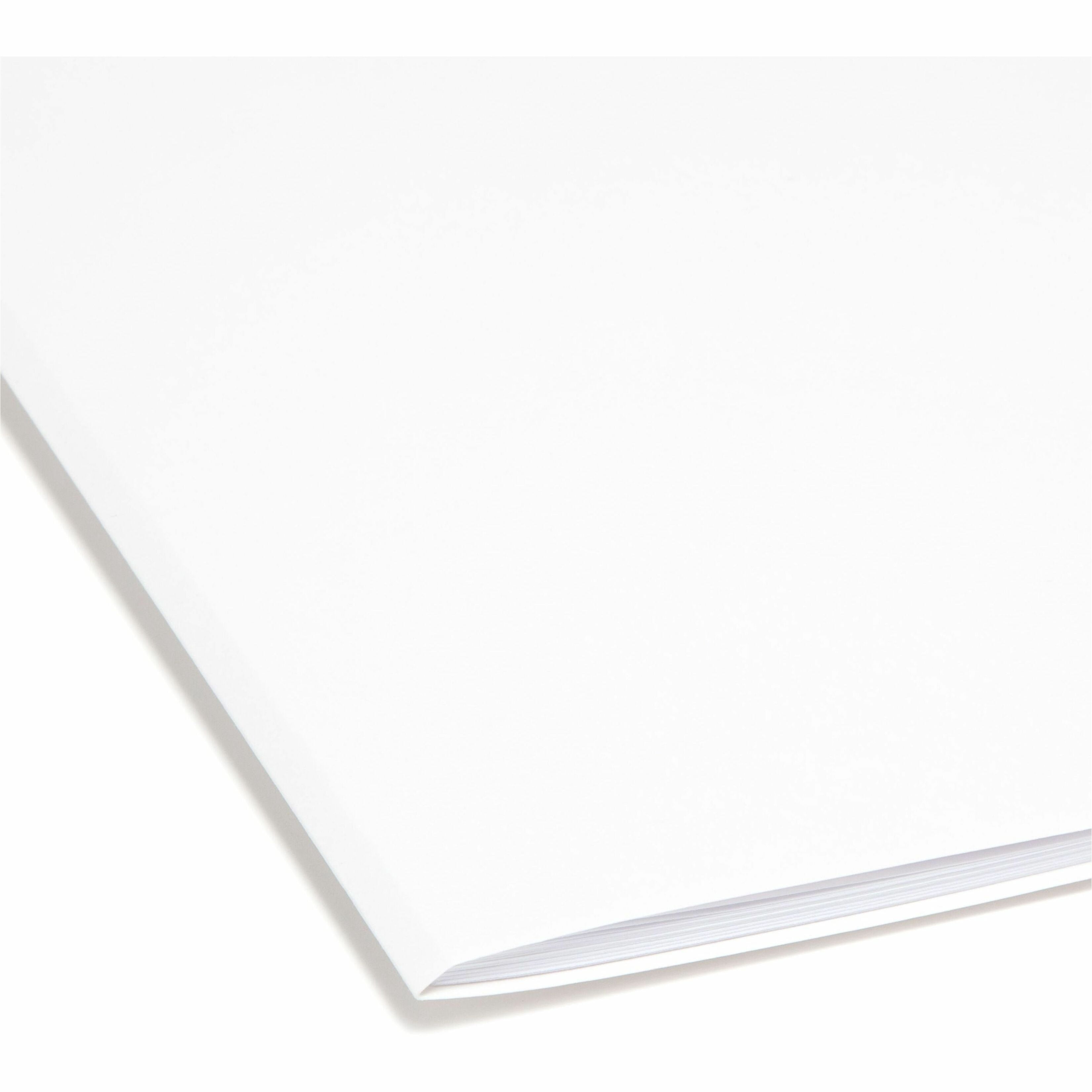 Smead, SMD12834, File Folders with Reinforced Tab, 100 / Box, White