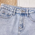 thumbnail image 6 of CPNG Teen Girls Slim Fit Jeans Shorts Summer Bow Embroidered Pocket Short Jeans Outerwear Casual Shorts(Light Blue,15 Years), 6 of 8