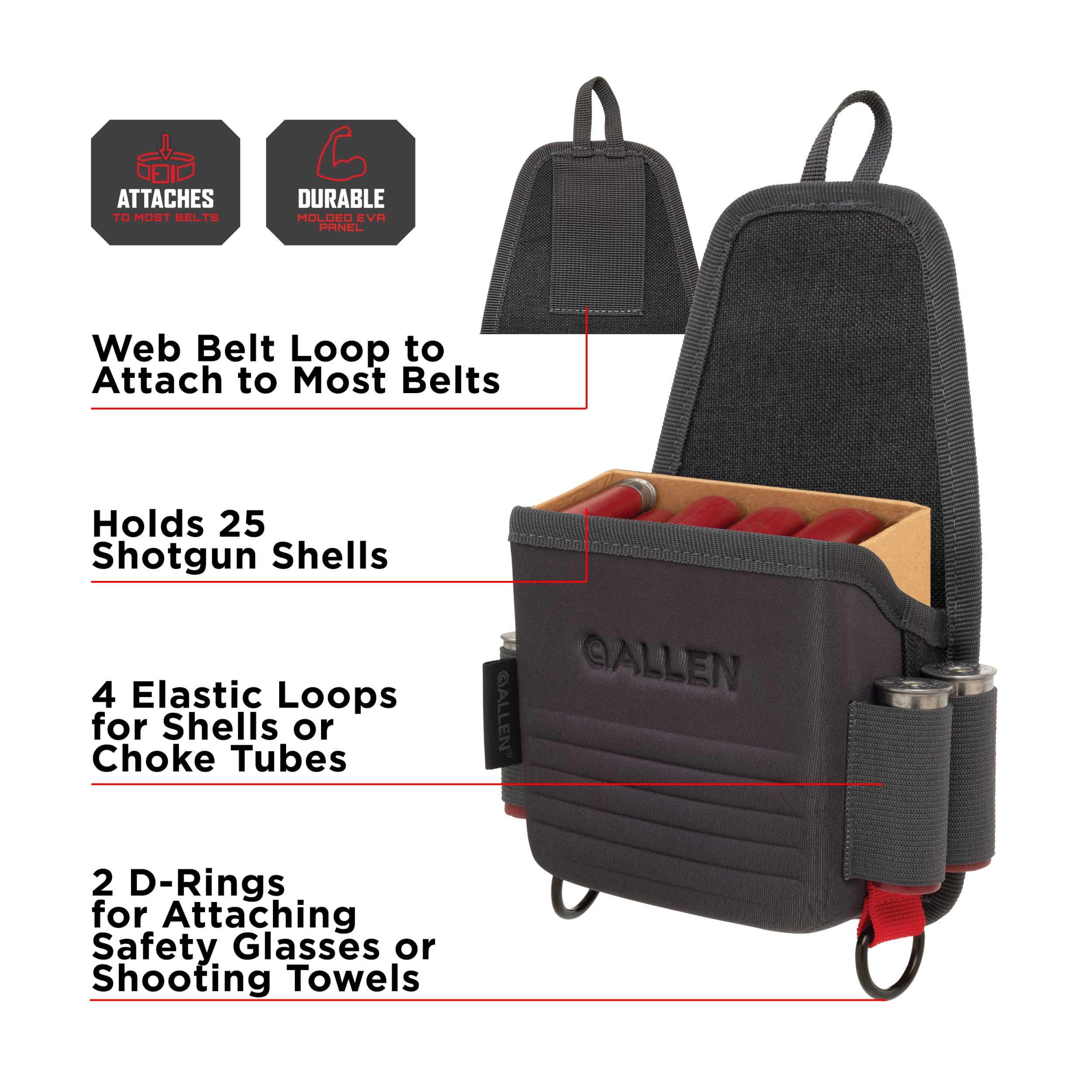 Allen Company Competitor Single Box Molded Shell Carrier, Gray