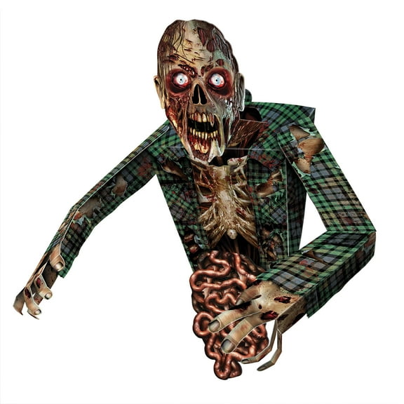 3-D Zombie Wall Decoration, 34", (1/Pkg)
