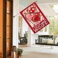 thumbnail image 3 of Love Hearts Valentines Day House Flag 28x40 Inch Double Sided Outside, Welcome Rustic Anniversary Yard Outdoor Flag, 3 of 6