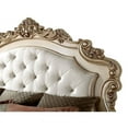 thumbnail image 3 of Acme Gorsedd Eastern King Bed in Cream Fabric and Antique White, 3 of 6