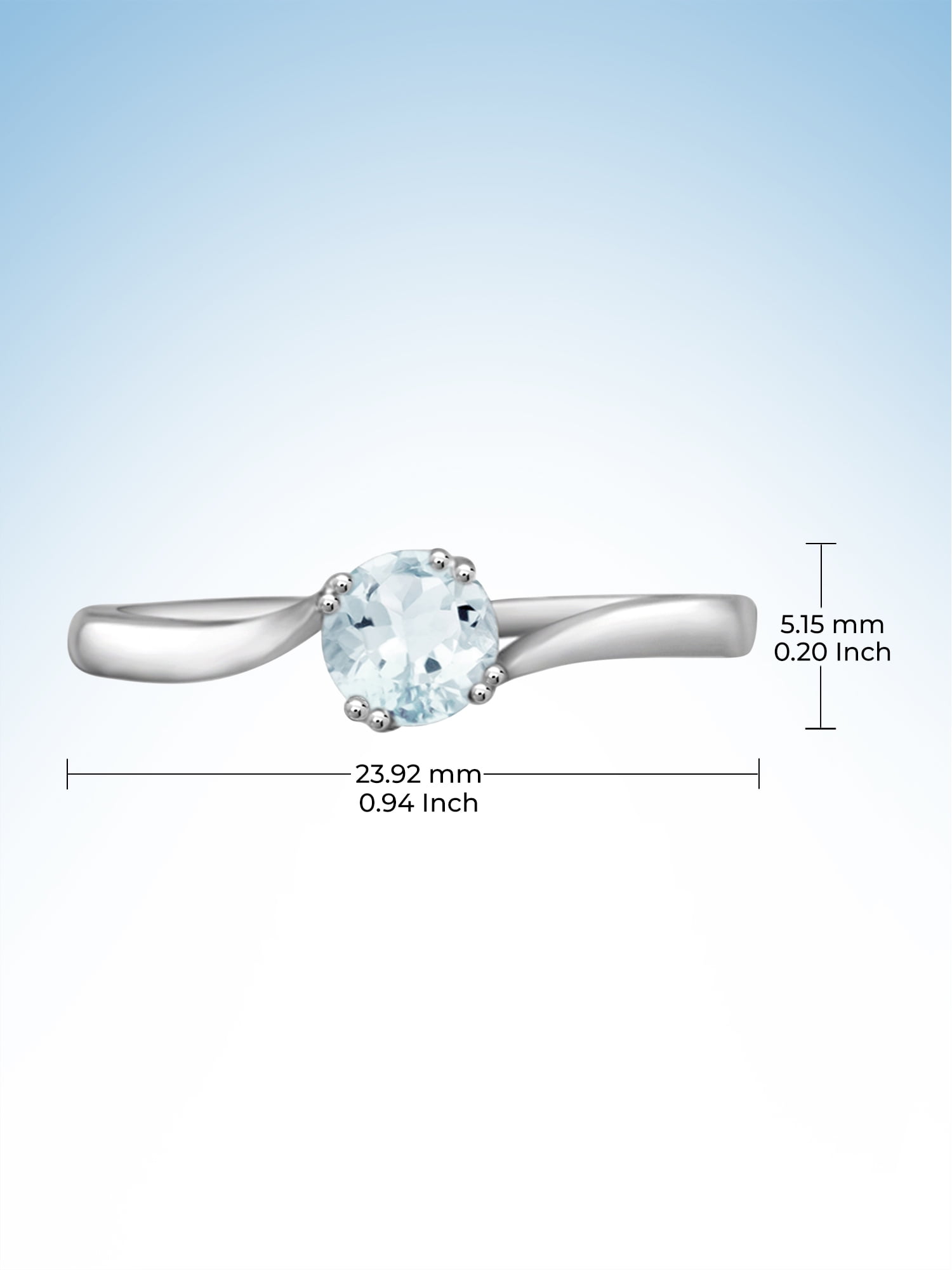 JewelersClub Aquamarine Ring March Birthstone Jewelry 0.40 Carat