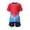 Red, variant on Girls White Gradient Sports Jersey Set 2-Piece Breathable Quick Dry Youth Activewear Nylon Spandex Summer,Size 2 T