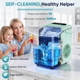 thumbnail image 4 of Gianna Ice Maker, Nugget Ice Makers Countertop, Portable Handle, 26lbs Daily, 9 Bullet Cubes in 6~8 Mins, Self-Cleaning with Basket and Scoop for Home，Kitchen，Green, 4 of 6